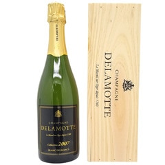 2007 ドゥラモット ブリュット ブラン ド ブラン コレクション木箱付 正規品 750ml シャンパーニュ 白シャンパン コク辛口 ワイン ^VADM31A7^