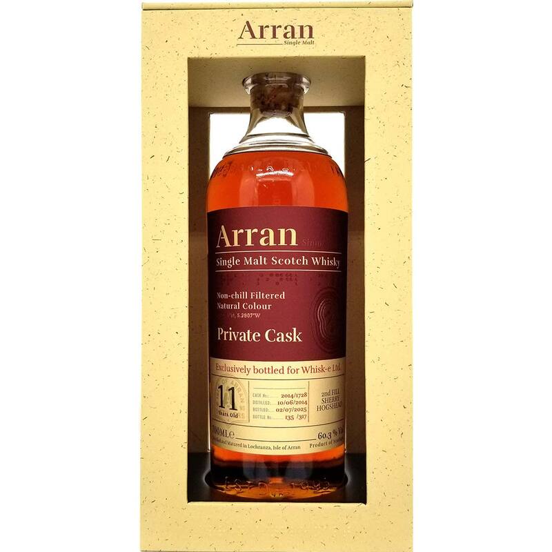 2014 アラン 11年 シングル モルト シェリーホグスヘッド 60.3度 箱付 700ml 正規品 ロックランザ スコッチウイスキー アイランズ ^YCAMSHJ4^