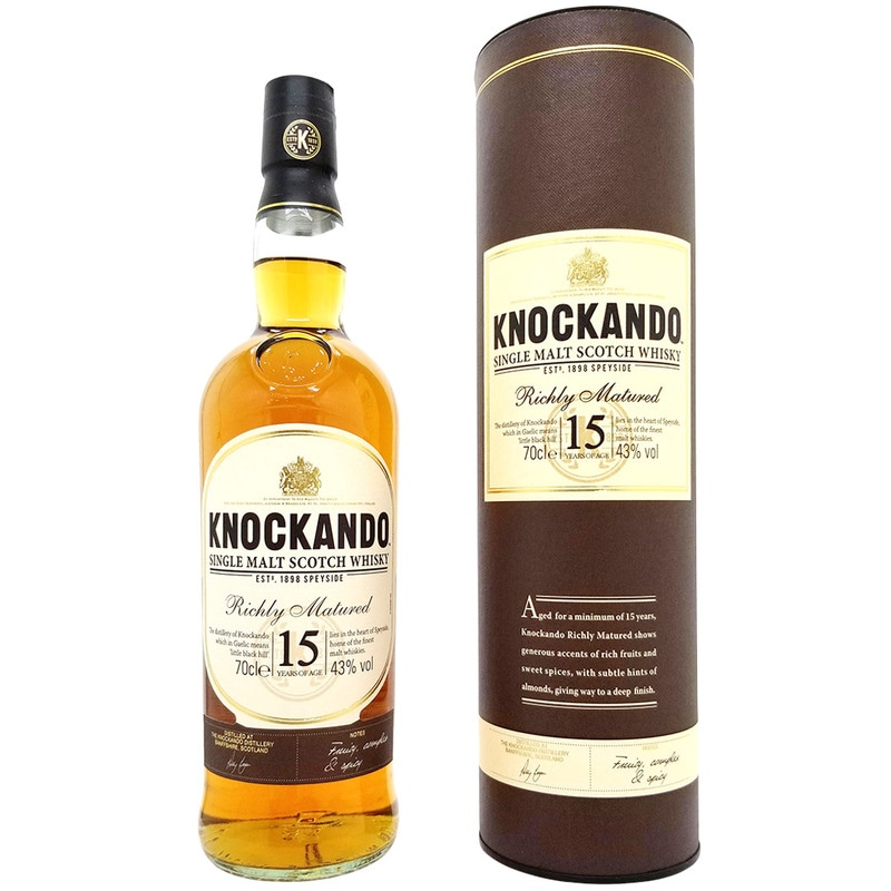 ノッカンドゥ 15年 シングル モルト 43度 箱付 700ml 並行品 スコッチウイスキー スペイサイド ^YCKC15J5^