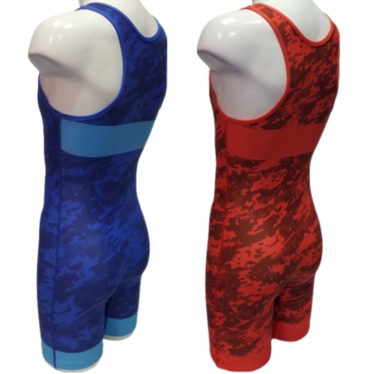 レスリング　シングレット TACKLER・シングレット ストレッチハイ01【赤青セット