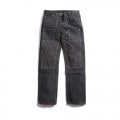 1606BK W KNEE STANDARD BLACK DIRT DENIM