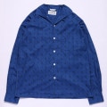 Lot No. SC28848 / FICTION ROMANCE 3.5oz INDIGO PRINT L/S ROMA ITALIAN COLLAR SHIRT