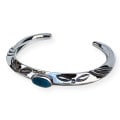 BR-0108 TRIANGLE TAPERED END BRACELET (TURQUOISE)