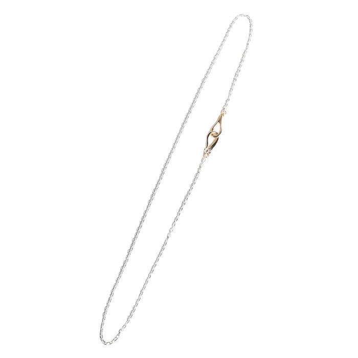 18K GOLD INFINITY HOOK & SV CHAIN XS | LARRY SMITH,PINS