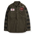 BORDER SLEEVE WORK SHIRTS