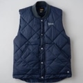 RIB COLLAR QUILTING VEST