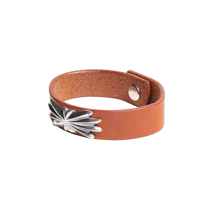 BR-0118 BUTTERFLY SHELL LEATHER BRACELET | LARRY SMITH,BRACELET