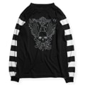 POWER DRY BORDER SLEEVE LONG TEE