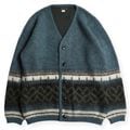 VINTAGE MOHAIR ARGYLE BORDER CARDIGAN