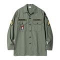 Lot No. BR29586 / SHIRT MAN'S COTTON SATEEN OLIVE GREEN SHADE107 DEMILITARIZED ZONE