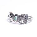 BR-0104 BIG BUTTERFLY TURQUOISE BRACELET 8 TEAR DROPS