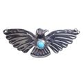 NL-0098 OPEN WING THUNDERBIRD PENDANT (ARROW, TURQUOISE)