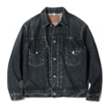 Lot No. SC15650H / 14.25oz. BLACK DENIM JACKET 1953 AGED MODEL