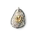 KARAKUSA ROSE OVAL PENDANT No. 155 (18K GOLD ACCENT)