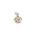 NL-0183-18YG 18K GOLD ROSE PENDANT, SMALL RUBY