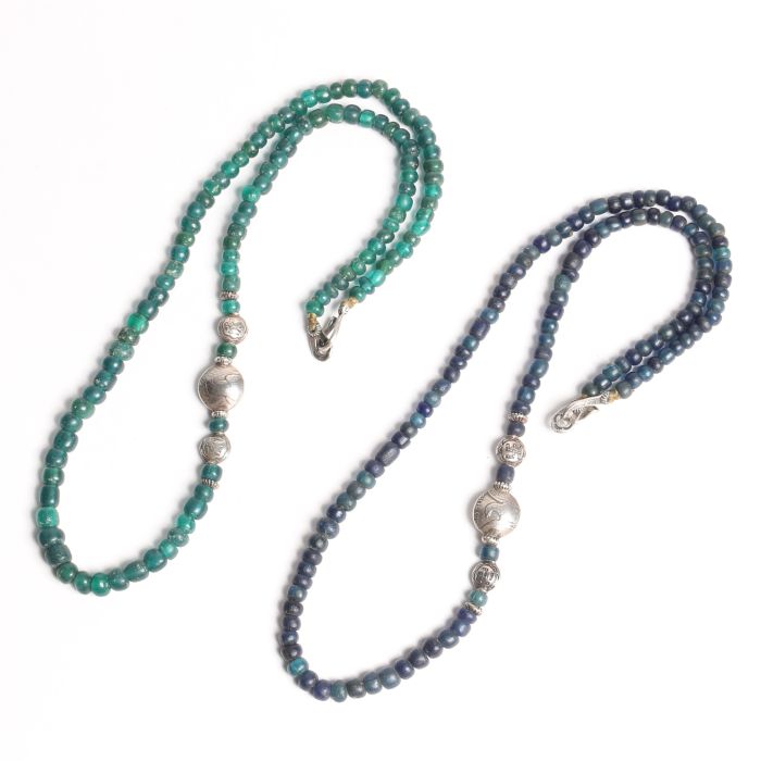 34.35 INDIAN PACIFIC MORGAN EAGLE&SWASTIKA BEADS NECKLACE