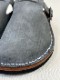 LOT1698 HAIRLINE FINISH LEATHER SLIPON SANDALS