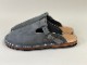 LOT1698 HAIRLINE FINISH LEATHER SLIPON SANDALS