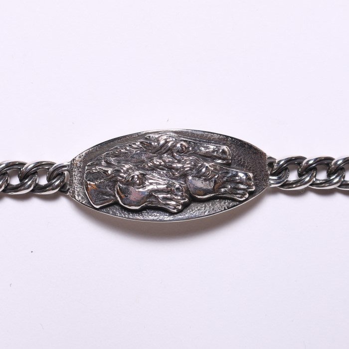 HORSE PLATE BRACELET SILVER M