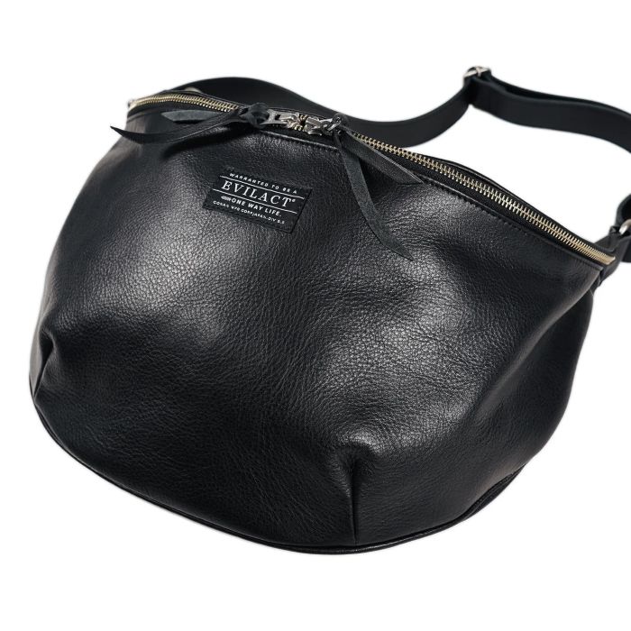 EVILACT LEATHER SHOULDER BAG Black