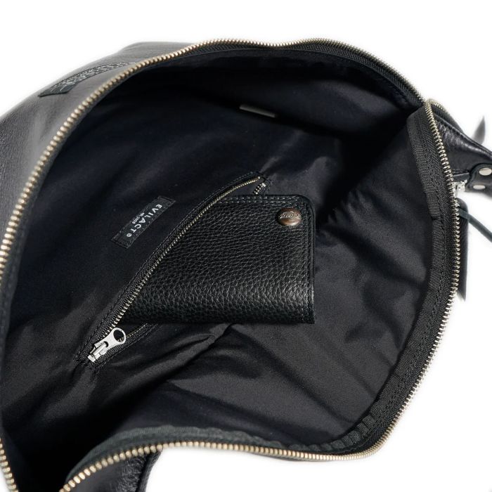 EVILACT LEATHER SHOULDER BAG Black