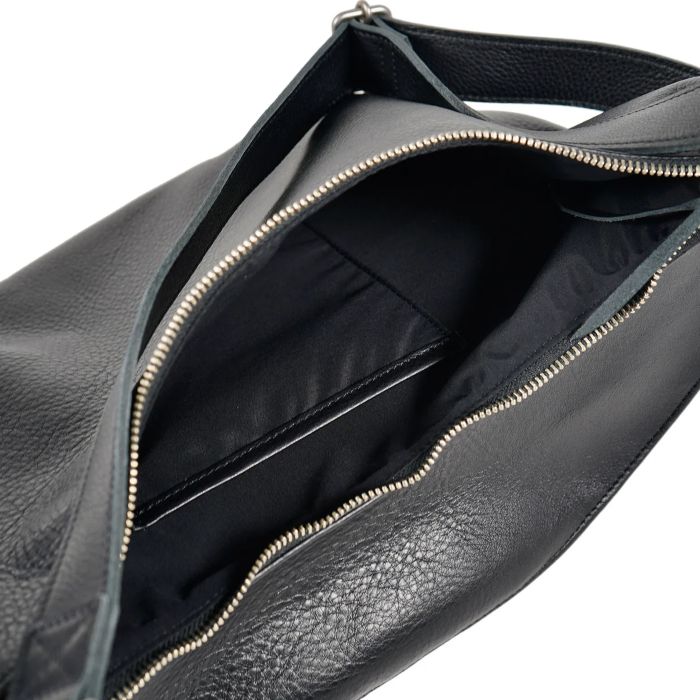 EVILACT LEATHER SHOULDER BAG Black