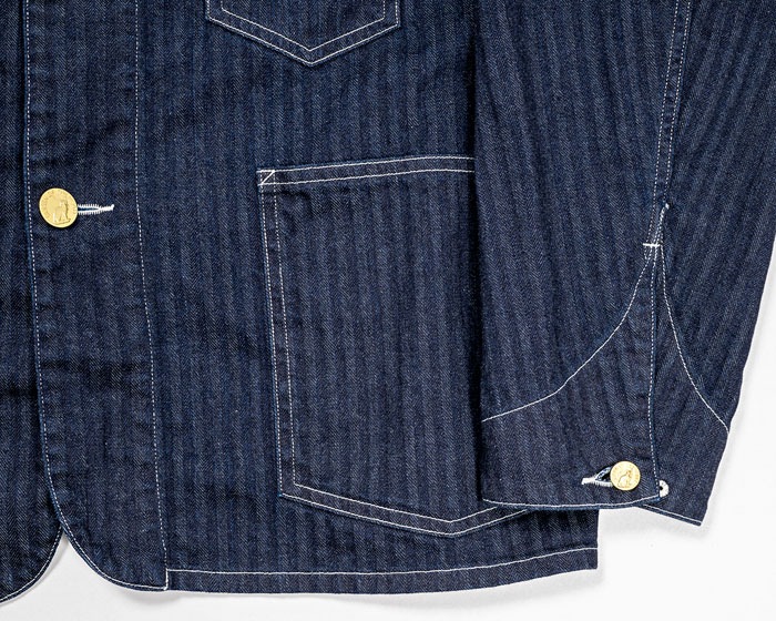 QUEEN OF THE ROAD Jacket, 10oz Indigo Herringbone