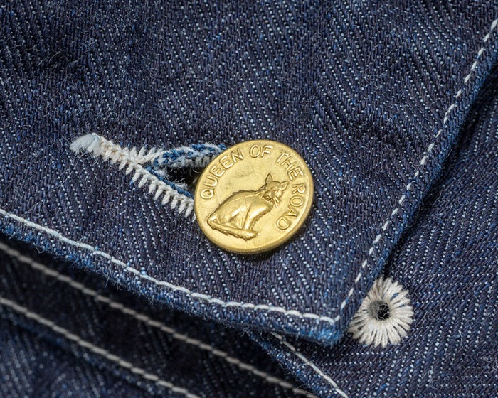 QUEEN OF THE ROAD Jacket, 10oz Indigo Herringbone