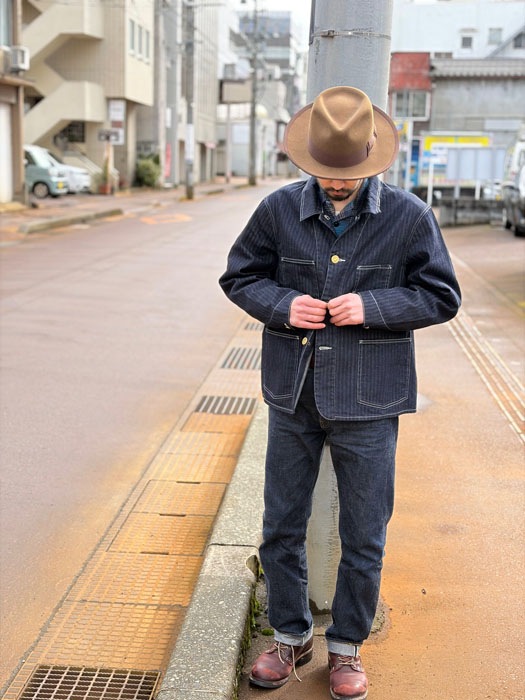 QUEEN OF THE ROAD Jacket, 10oz Indigo Herringbone