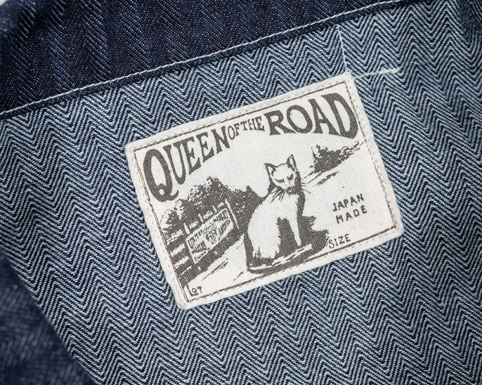 QUEEN OF THE ROAD Jacket, 10oz Indigo Herringbone