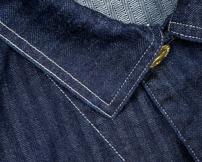 QUEEN OF THE ROAD Jacket, 10oz Indigo Herringbone