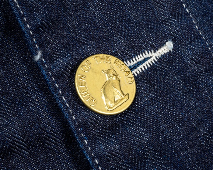 QUEEN OF THE ROAD Jacket, 10oz Indigo Herringbone