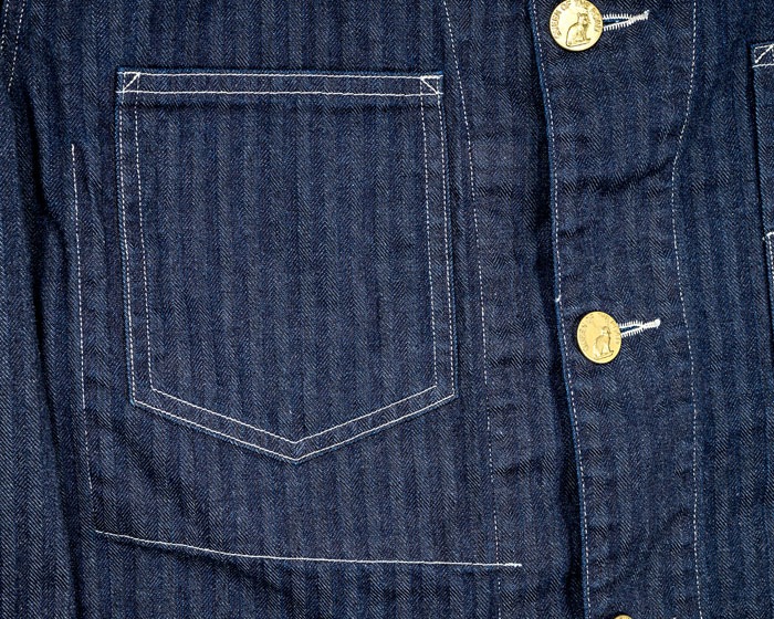 QUEEN OF THE ROAD Jacket, 10oz Indigo Herringbone