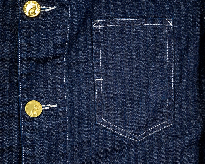 QUEEN OF THE ROAD Jacket, 10oz Indigo Herringbone