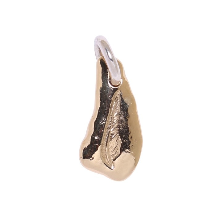 EFNL-0064 18k GOLD TEARDROP NUGGET PENDANT | LARRY SMITH | WESTERN