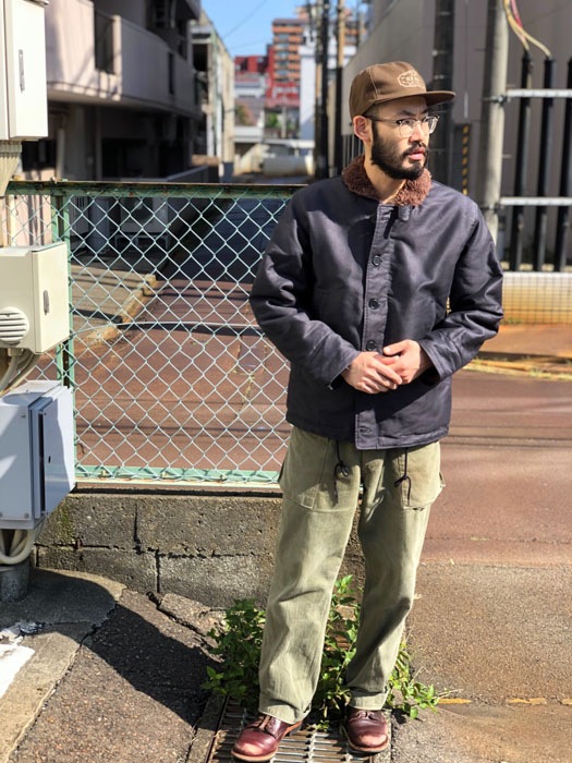 Lot 2181 N-1 WINTER JACKET(BLUE JUNGLE CLOTH) NAVY BLUE (NXss-23181)