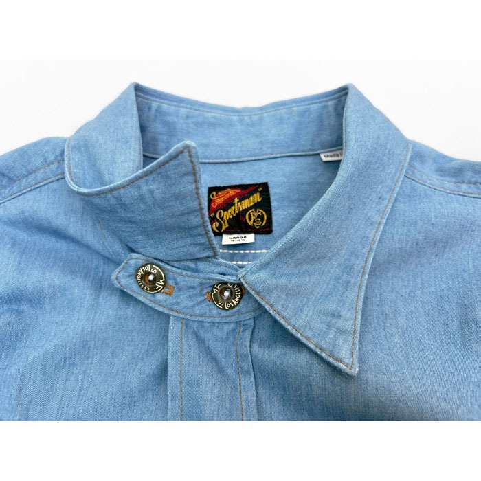 MFSC"MADE IN USA"NOS 7.25OZ LIGHT INDIGO SPORTMAN SHIRTS