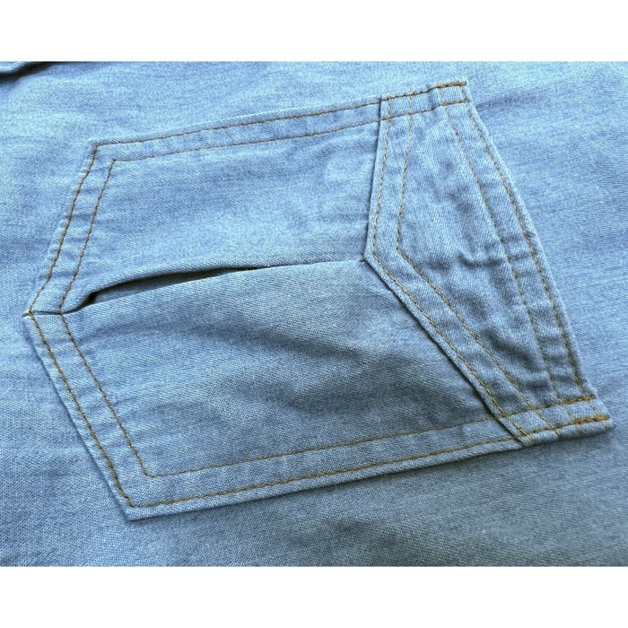 MFSC"MADE IN USA"NOS 7.25OZ LIGHT INDIGO SPORTMAN SHIRTS