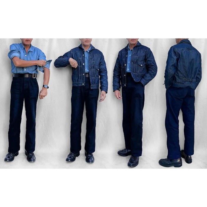 MFSC"MADE IN USA"NOS 7.25OZ LIGHT INDIGO SPORTMAN SHIRTS