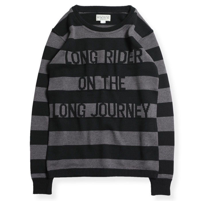 CLASSIC RIB BORDER LOGO SWEATER | WESTRIDE,Tops,Knit | WESTERN 