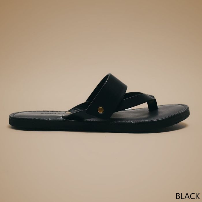 Triangular Tongs Sandal - Water-repellent Leather