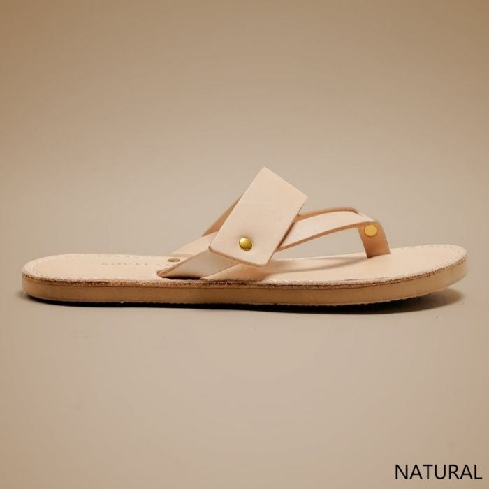 Triangular Tongs Sandal - Water-repellent Leather