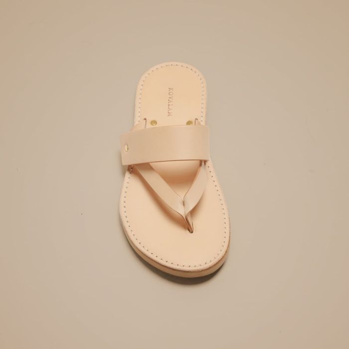 Triangular Tongs Sandal - Water-repellent Leather