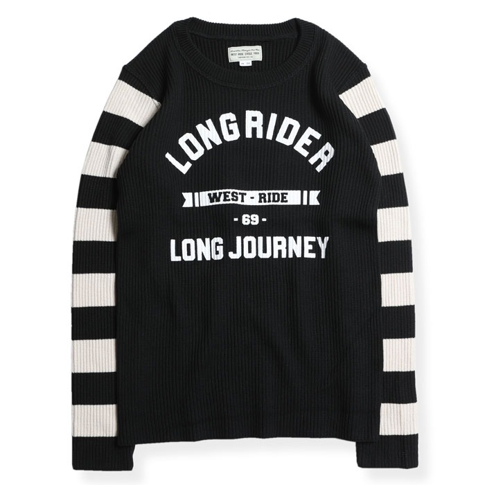 CLASSIC RIB BORDER SLEEVE SWEATER