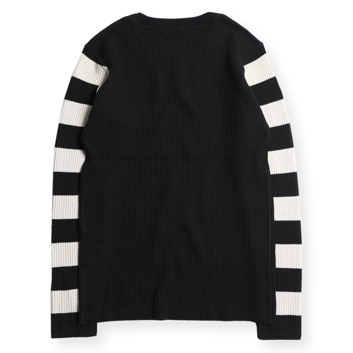 CLASSIC RIB BORDER SLEEVE SWEATER