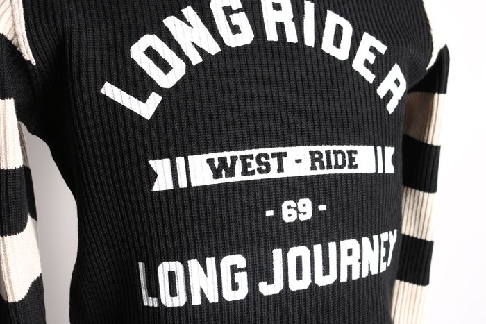 CLASSIC RIB BORDER SLEEVE SWEATER