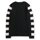 CLASSIC RIB BORDER SLEEVE SWEATER