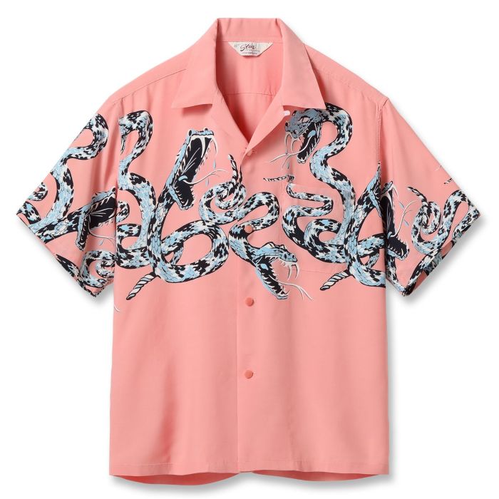 Lot No. SH39486 / HIGH DENSITY RAYON OPEN SHIRT ��RATTLE SNAKE��