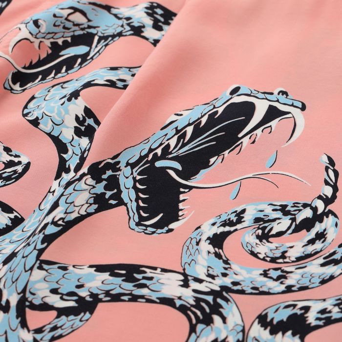 Lot No. SH39486 / HIGH DENSITY RAYON OPEN SHIRT ��RATTLE SNAKE��