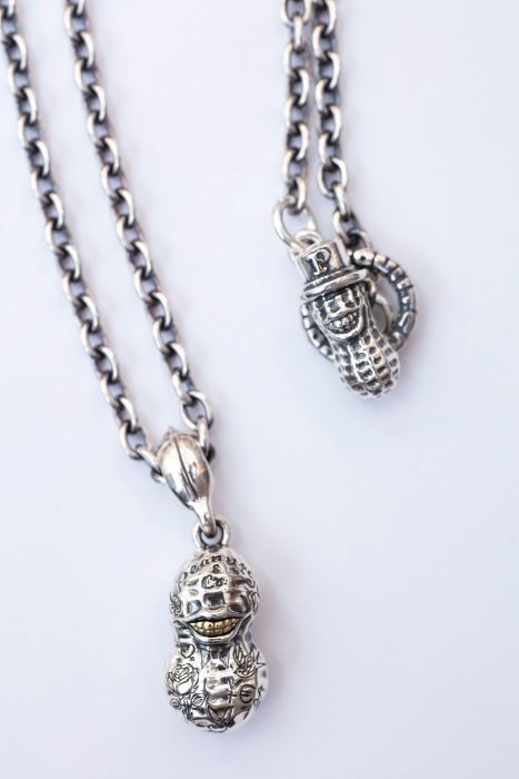NORMAL TATOO PEANUTS S size SV x k10YG + Peanuts silver Chain 50cm